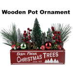 Christmas Wooden Pot Ornament